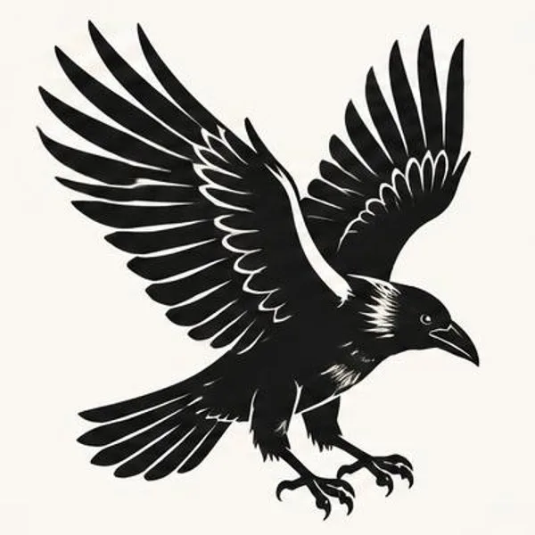 AI-illustrerat exempel för Blackwork: Svarta ytor, grafiska former och tydlig kontrast.
