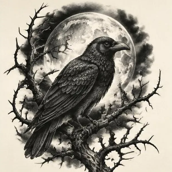 AI-illustrerat exempel för Dark Art: Mörka, dramatiska och fantasibetonade uttryck.