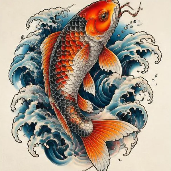 AI-illustrerat exempel för Neo Japanese: Japanskinspirerade motiv med ett samtida stiluttryck.