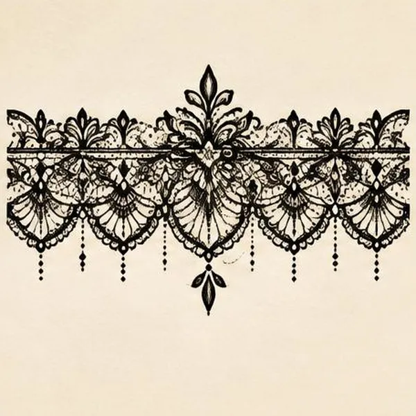 AI-illustrerat exempel för Ornamental: Dekorativa mönster som följer kroppens former.