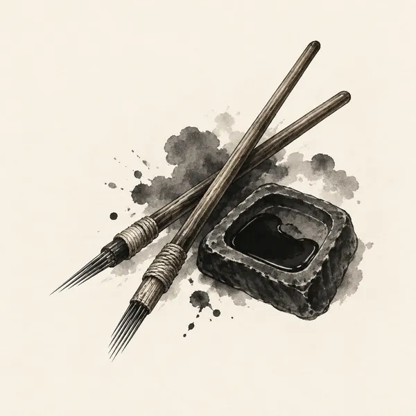 AI-illustrerat exempel för Tebori: Traditionell japansk handteknik.