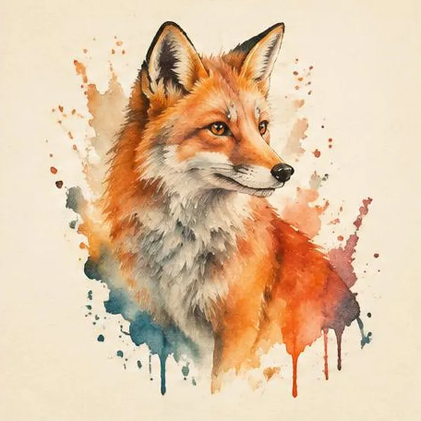 AI-illustrerat exempel för Watercolor / Akvarell: Färgövergångar och ett måleriskt, akvarellinspirerat uttryck.